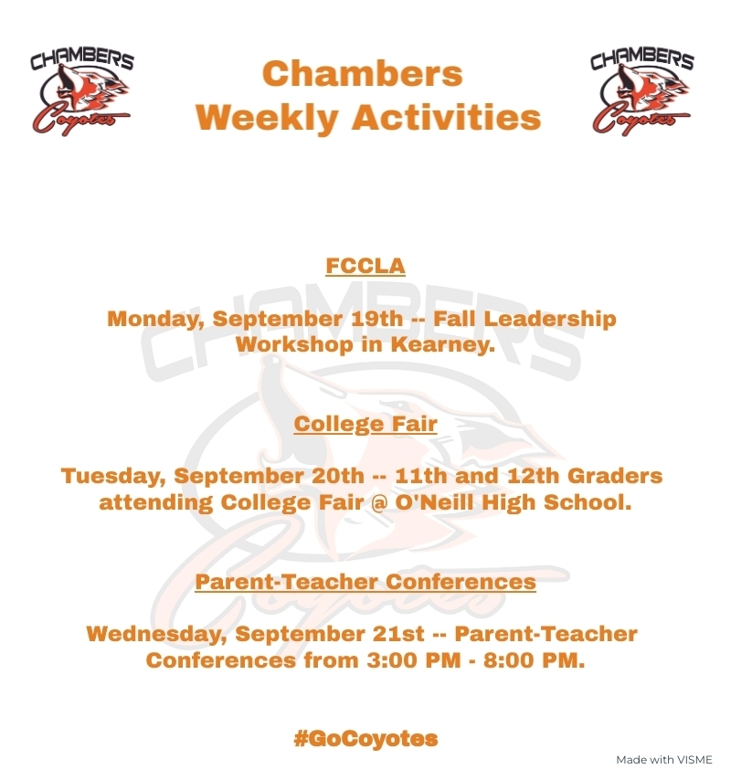 Weekly Activities