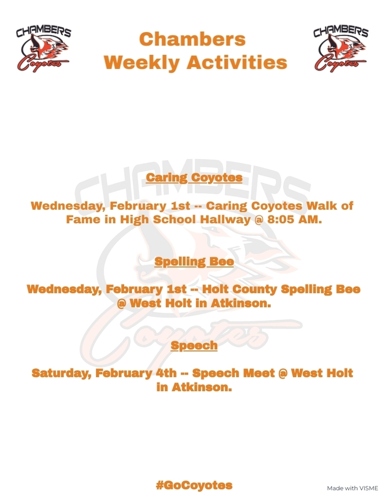 Weekly Activities